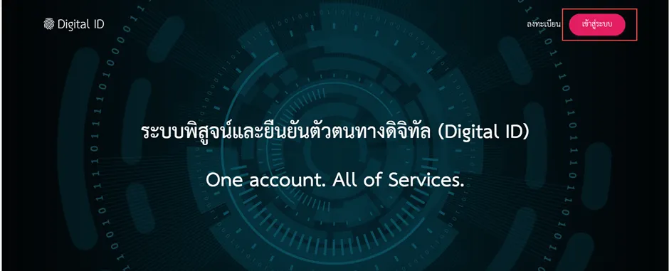 หน้าจอระบบ Digital ID